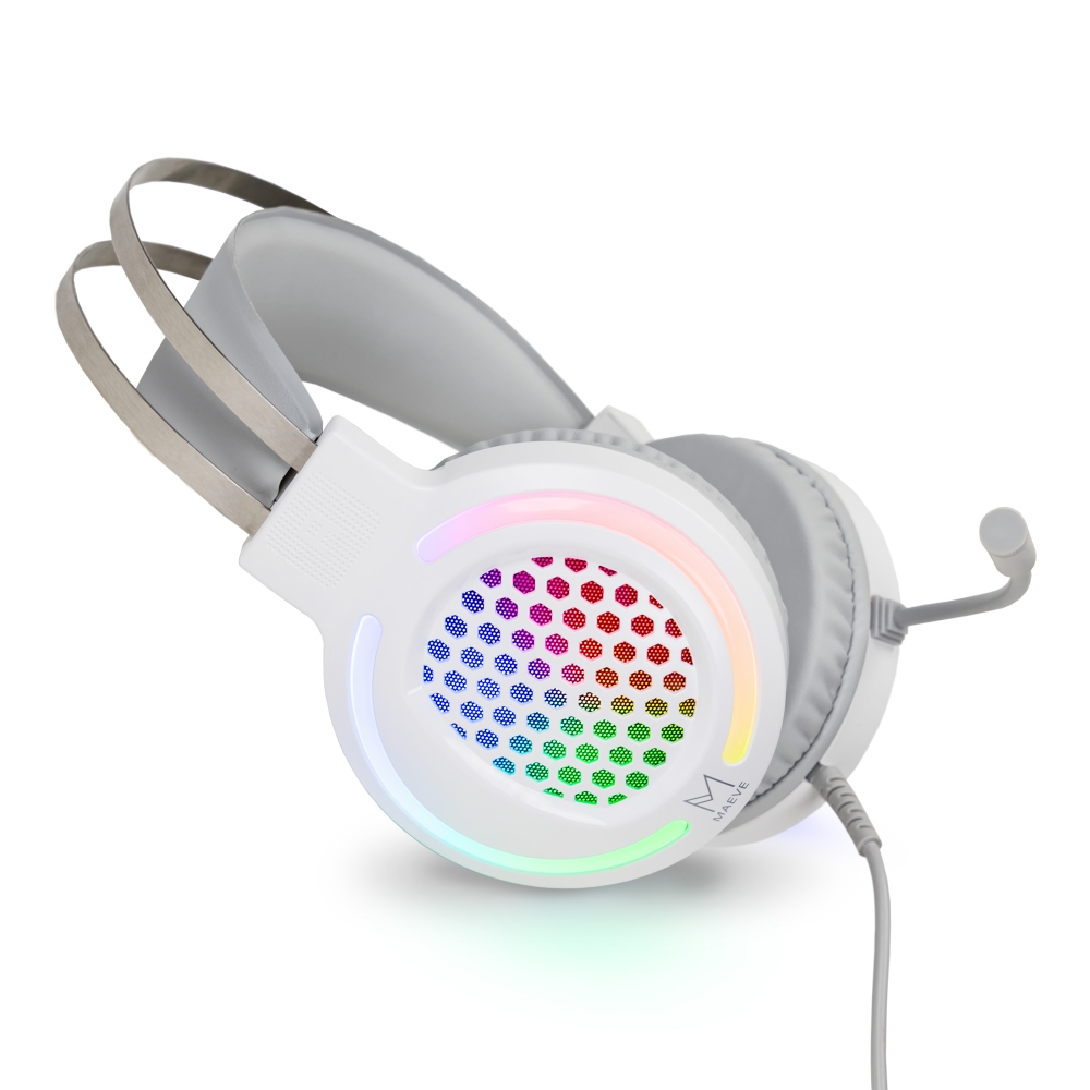 메이브 통풍잘되는 초경량 게이밍 헤드셋 USB 마이크 LED 메이브 M1