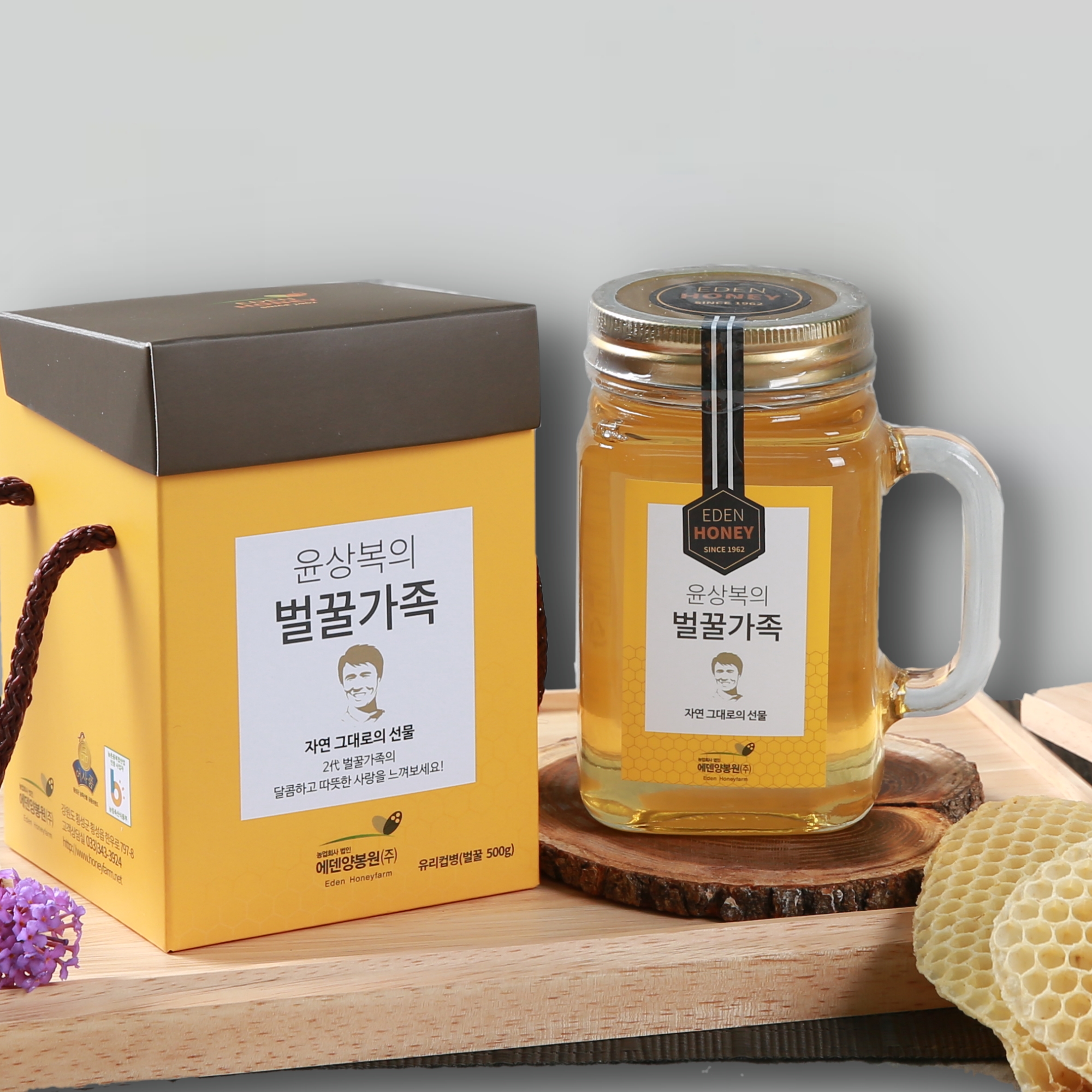 윤상복의 벌꿀가족 - 아카시아꿀 (유리컵) 500g