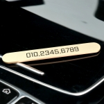 슬림 메탈 주차번호판 황동