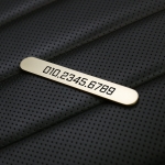 슬림 메탈 주차번호판 황동