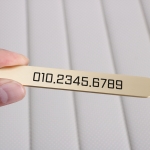 슬림 메탈 주차번호판 황동