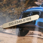 슬림 메탈 주차번호판 황동