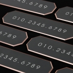 럭셔리 아노다이징 메탈 주차번호판