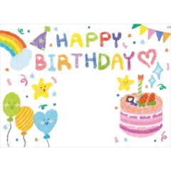 생일현수막 크레용배경 410