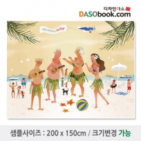 하와이야자수훌라춤현수막-001