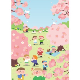 봄배경현수막 벚꽃 783