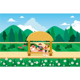 여름수박배경현수막 101