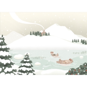 겨울배경현수막 수달 282