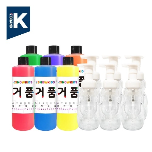 거품물감 250ml 6색 세트