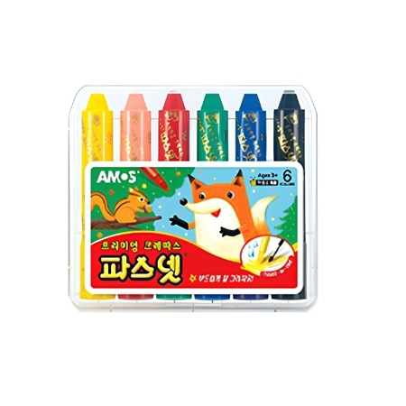 파스넷.프리미엄크레파스( 6색).아모스