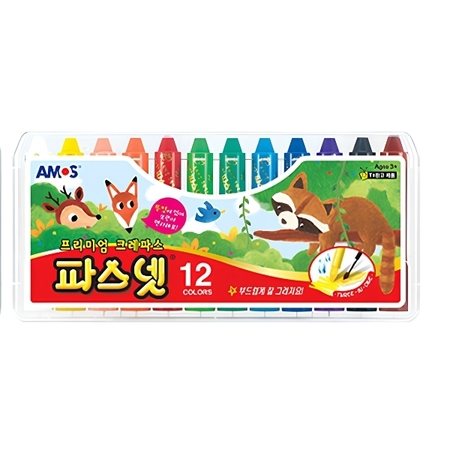 파스넷.프리미엄크레파스(12색).아모스
