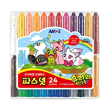 파스넷.프리미엄크레파스(24색).아모스