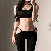 허리 매듭 투피스 바디슈트