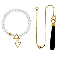 촉촉한 눈 진주 목걸이 목줄