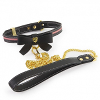 러브 하트 버터플라이 레더 세트 블랙