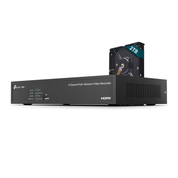 티피링크 4채널 NVR 녹화기 VIGI NVR1004H-4P-2TB PoE+/ 2TB HDD