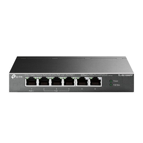 티피링크 TL-SG1006PP 스위칭허브 6포트 1000Mbps PoE+