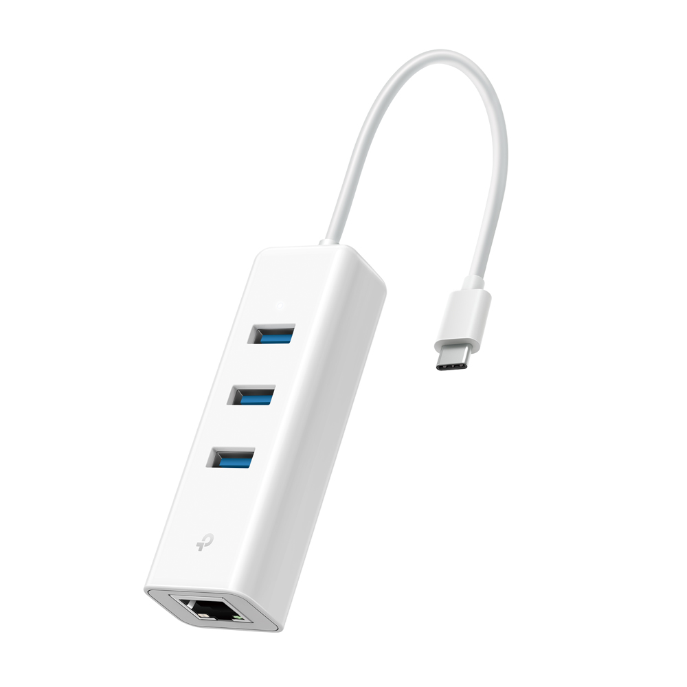 티피링크 UE330C USB-C 3포트 허브 & 기가비트 이더넷 어댑