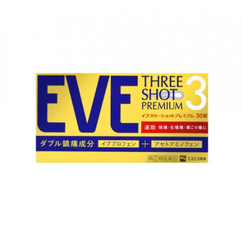 두통,생리통에 잘듣는 이브 쓰리샷 프리미엄 30정 ( イブ スリーショット プレミアム 30錠