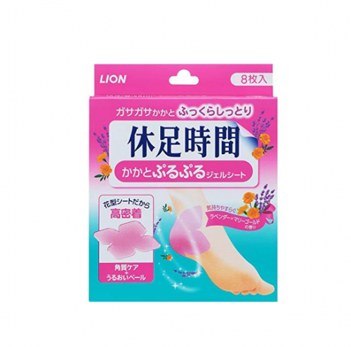 휴족시간 발 뒤꿈치 탱탱 젤 시트 8장 ( 休足時間 かかとぷるぷるジェルシート 8枚