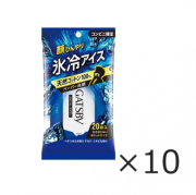 (10개묶음) GATSBY 갸스비 페이셜 페이퍼 아이스 타입 R 20매입 땀 닦기 시트 세안 페이퍼 ( 10個セット)GATSBY ギャツビー フェイシャルペーパー アイスタイプR 20枚入り 汗拭き取りシート 洗顔ペーパー