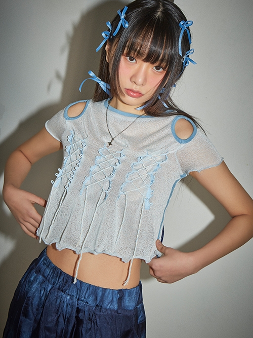 Cut-out Rope T-Shirt