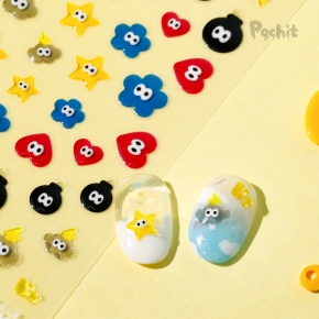 [Thin] 엠보 동글 아이즈 별하트구름 스티커