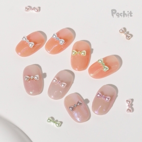 통통 하트 진주 리본 파츠(약 5개입)