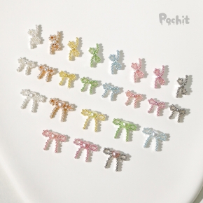 꼬리 진주 리본 파츠 3종(약 5개입)