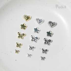 메탈 하트 별 나비 파츠