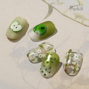 [Thin] 싱그러운 풋사과 엠보 스티커 2종