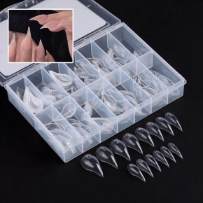 독수리 고양이 발톱 연장 핑거 네일팁세트 140pcs NO49 숏