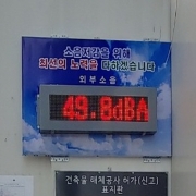 국산 고정식 전광판 소음도+미세먼지 농도 측정기(일체형)