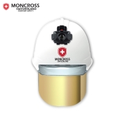 몽크로스 KH-004 DMS-G-330 고급 안전모 투명창 골드 보안경 ★랜턴 포함