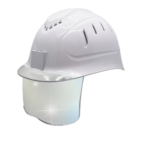 경량 통풍 안전모 투명창 실버