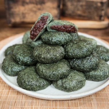 명미당 밥알쑥떡 2종 (제주쑥 현미밥알떡, 제주쑥 현미인절미)