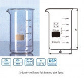 [DURAN] Hi-grade Batch-certificated Tall Beaker, with Spout, DIN/ISO, 고품질 유리 톨비커
