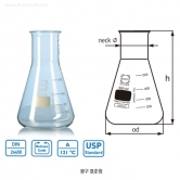 [DURAN] Premium Batch-certificated Standard Erlenmeyer Flask, Wide-neck, 보증서부 광구 삼각플라스크