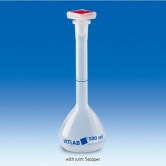[VITLAB] PP B-class Volumetric Flasks, joint-Stopper, B급 PP 메스플라스크, 청색침투눈금