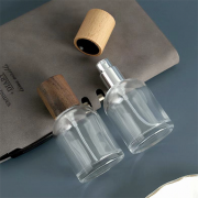 럭셔리 우드캡 비치우드 라운드 향수 스프레이 용기 30ml 50ml