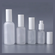 블랙캡 UV 차단 불투명 화이트 유리 미세분사 스프레이 용기 30ml