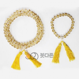 옴마니반메훔 수정테슬염주세트 12mm(단주+108염주 2종세트)