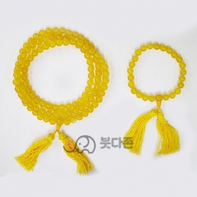 황옥 테슬염주세트 12mm (단주+108염주)