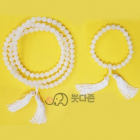 백옥 테슬염주세트 12mm (단주+108염주)
