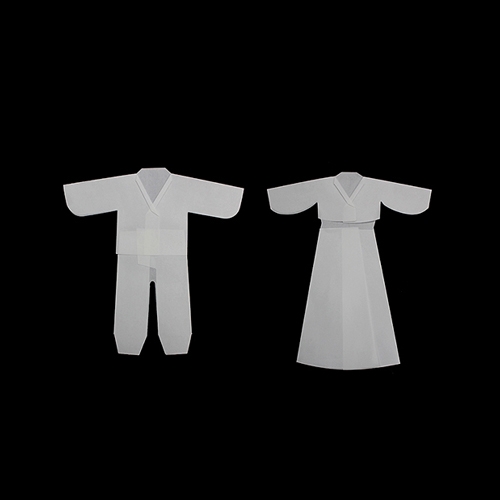 관욕 종이영가옷(백색)(소 14cm)100벌(남녀 택1)