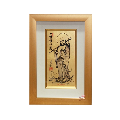 99.9%순금 청운스님 달마도 액자 (24&times;35cm)