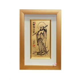 99.9%순금 청운스님 달마도 액자 (24&times;35cm)