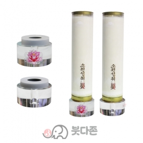크리스탈 팜유양초 거치대 택1-(3일초. 5일초, 7일초, 15일초 전용)