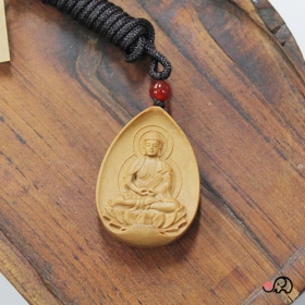 특A급 천연 백단미니불상목걸이 - 석가모니