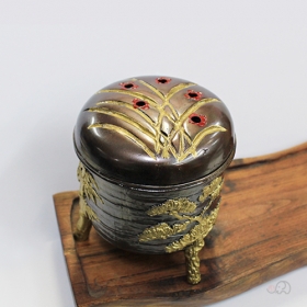 청동 삼발이 미니향로 9cm